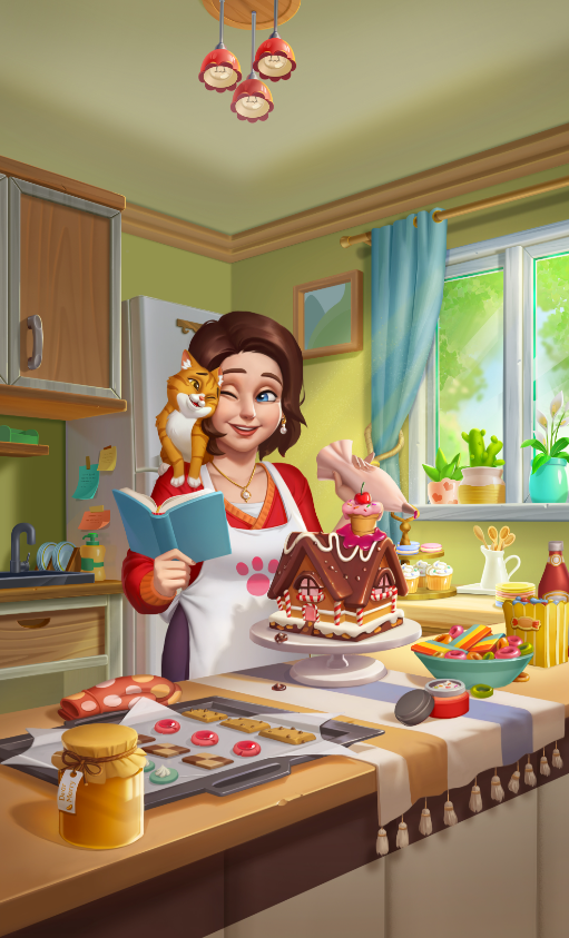 Scene design example: life-like social environment